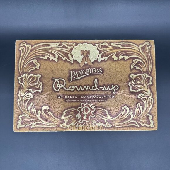 Vintage Pangburns Chocolate Box Round Up 1960s Cowgirls Western Texas Empty - Picture 2 of 16